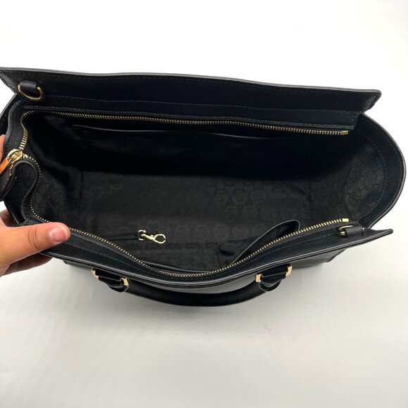 Michael Kors Black Saffiano Leather Selma Convertible Satchel Bag - Picture 11 of 11
